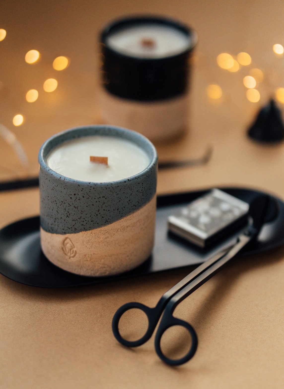 Grey candle